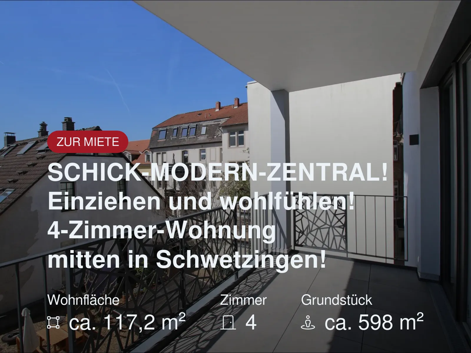 SCHICK-MODERN-ZENTRAL! Einziehen und wohlfühlen! 4-Zimmer-Wohnung mitten in Schwetzingen!