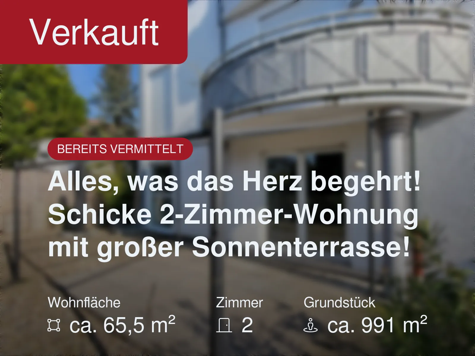 Nicht mehr verfügbar: Alles, was das Herz begehrt! Schicke 2-Zimmer-Wohnung mit großer Sonnenterrasse!