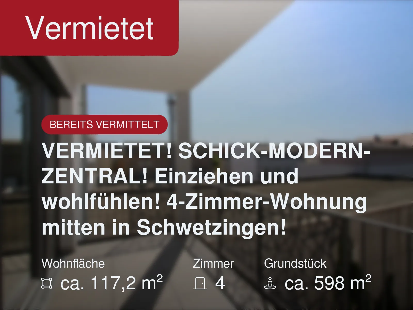 Nicht mehr verfügbar: VERMIETET! SCHICK-MODERN-ZENTRAL! Einziehen und wohlfühlen! 4-Zimmer-Wohnung mitten in Schwetzingen!